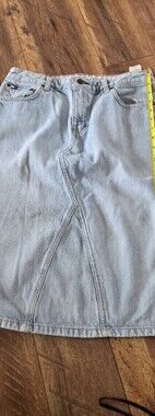 Tommy Hilfiger Light Blue Denim Skirt With One Slit On Side